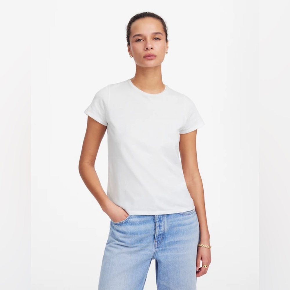 MADEWELL Essential Slim Tee in Lightweight Cotton - size XS
